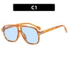 Retro Streetwear Geometric Pc Square Full Frame Glasses