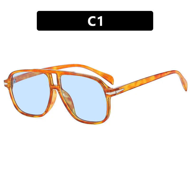 Retro Streetwear Geometric Pc Square Full Frame Glasses