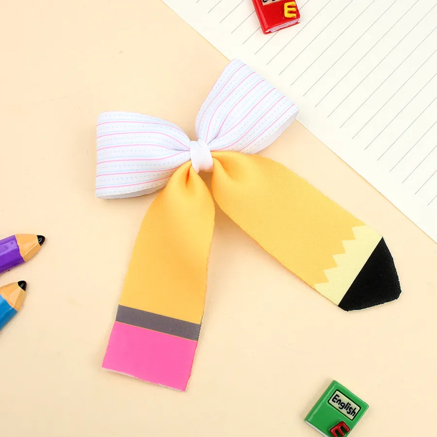 Back-To-School Season Kidsren's Hair Accessories, Creative Pencil Hairpins, Preppy Style Dopamine Jewelry, New Products for Back-To-School Season, High-End