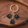 Halloween Ghost Pendants Couple Bookbag Decorations Black White Cartoon Keychains Cute Alloy Skeleton Design Charms Accessories