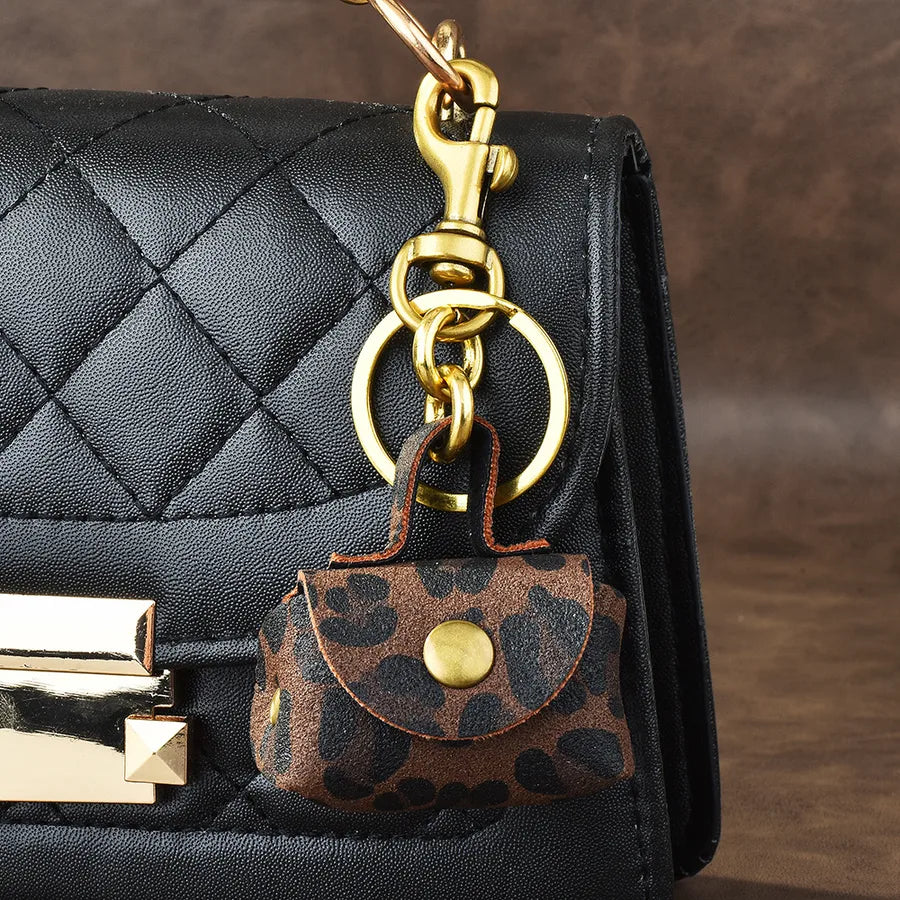 1 Piece Retro Classic Style Bag Pu Leather Alloy Plating Bag Pendant Keychain