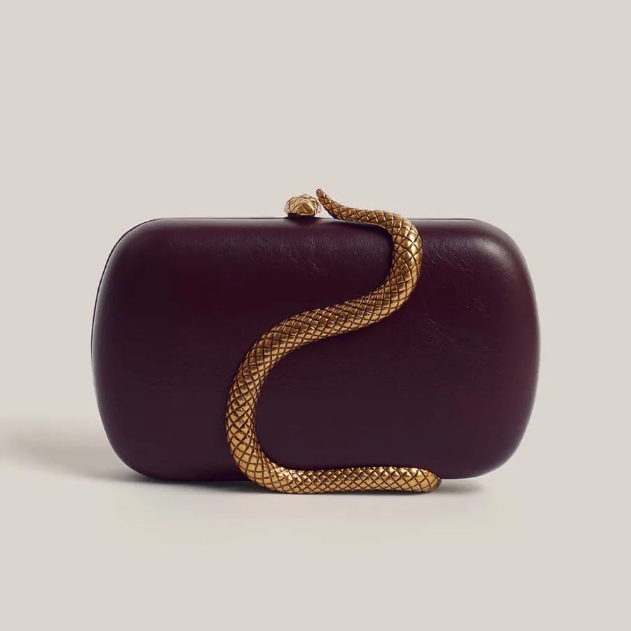 Summer Fashion Snake Skin PU Handbag Shoulder Crossbody Bag Evening Bag Oval Shape Chain Element Ladies Handbag