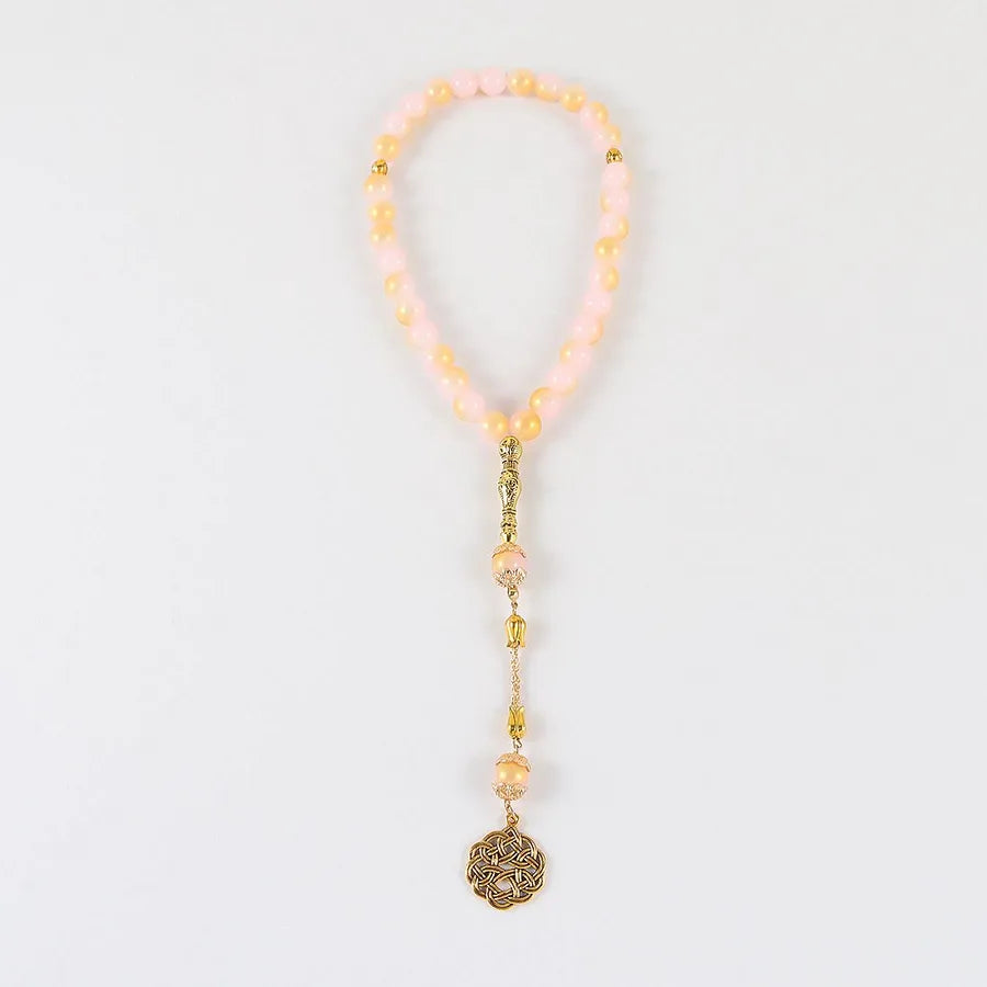 Classical Handmade Round Knot Alloy Glass Wholesale Rosary Bracelets