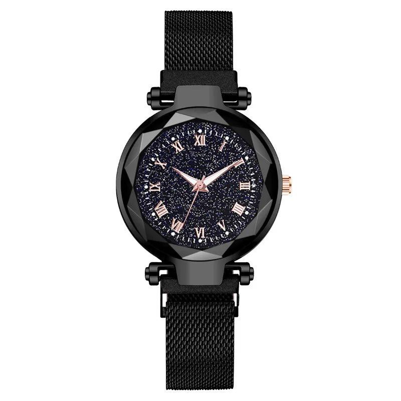 Simple Style Starry Sky Suction Buckle Quartz Watch Women's Watches