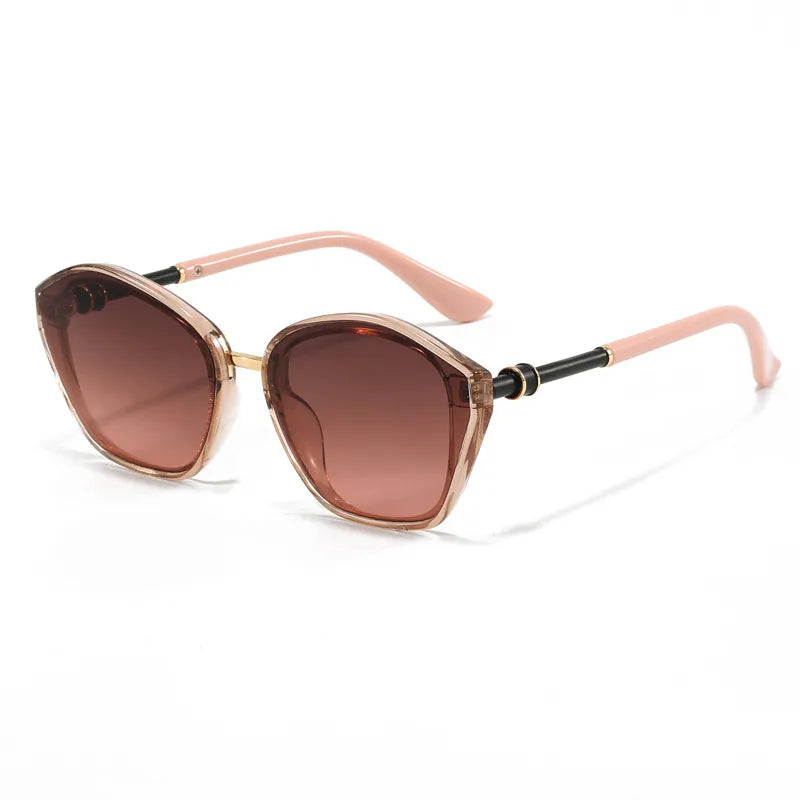Casual Simple Style Streetwear Solid Color Pc Polygon Full Frame Women's Sunglasses