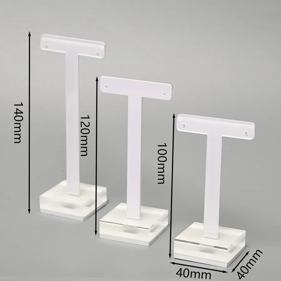 T-Shape Organic Glass Jewelry Display Stand Set Earring Stud Pin Showcase Handmade Minimalist New Style Jewelry Holder