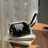 Butterfly Embroidery Anemone Embroidery Canvas Flower Square Clutches