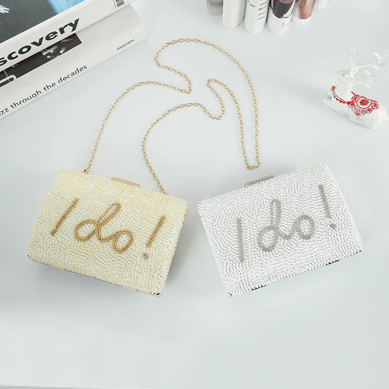 white yellow plastic letter square evening bags