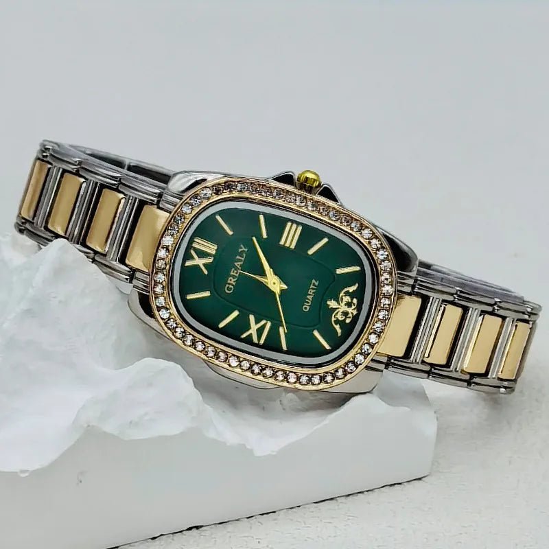 Casual Solid Color Horseshoe Buckle Quartz Watch Women's Watches