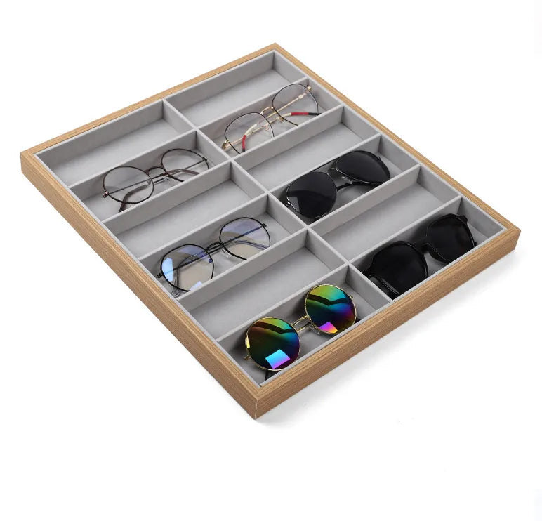 1 Piece Density plate Wood Simple Style Classic Style Square Glasses Display Plate Jewelry Rack