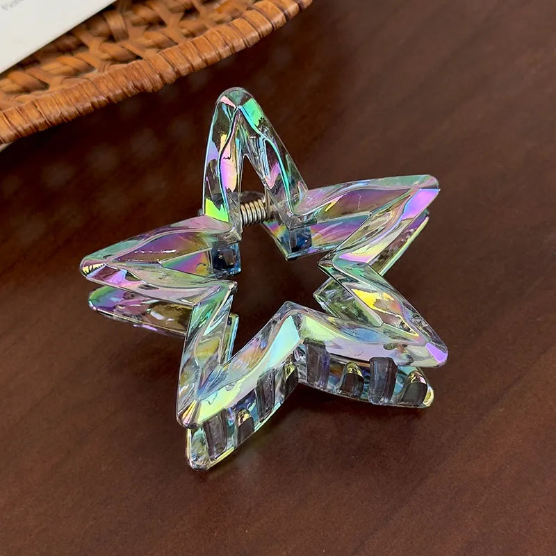 Elegant Simple Style Classic Style Women's Star Acrylic Pentagram Hair Claws