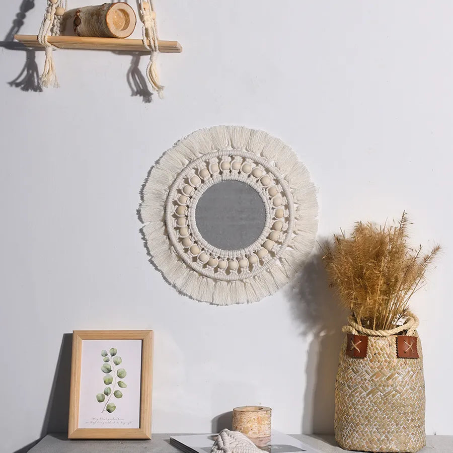 Pastoral Geometric Leaf cotton thread pendant Wall Art