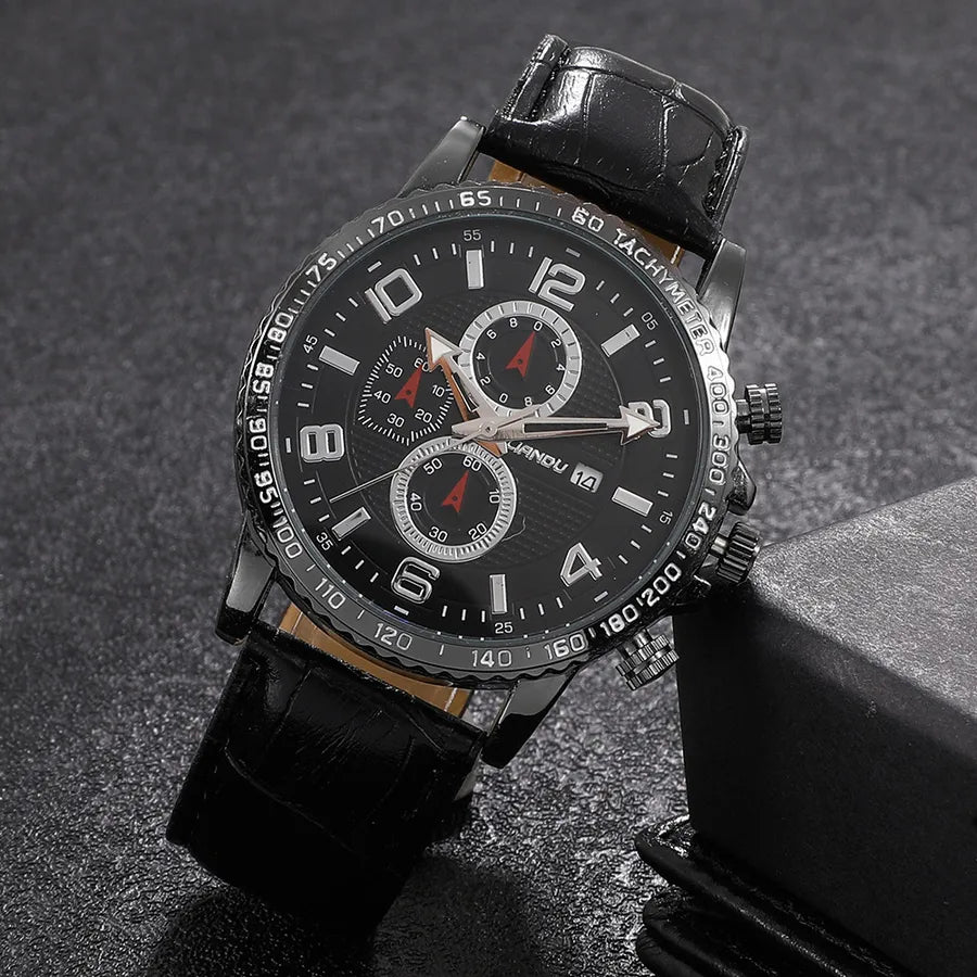 business geometric buckle quartz men's watches