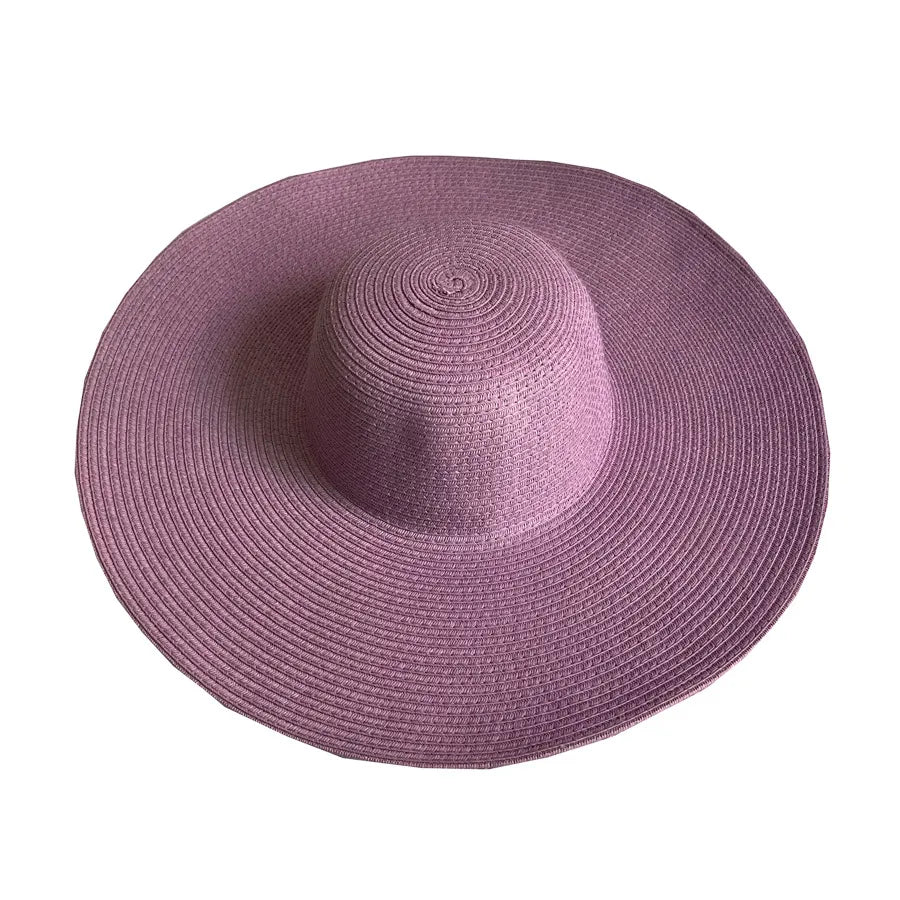 Women's Casual Style Basic Solid Color Big Eaves Straw Hat