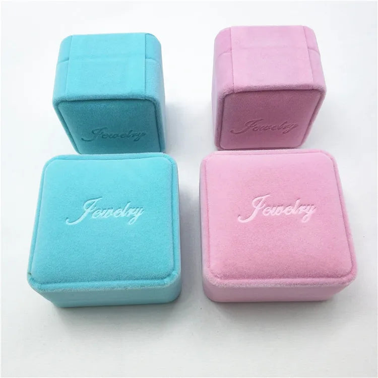 Flannel Solid Color Jewelry Boxes
