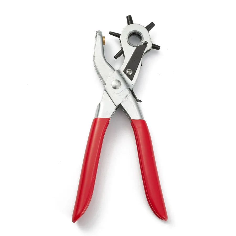 Iron Material Multi-Function Rotating Hole Punching Pliers Leather Belt Band Paper Hole Opener Home Hardware Tools