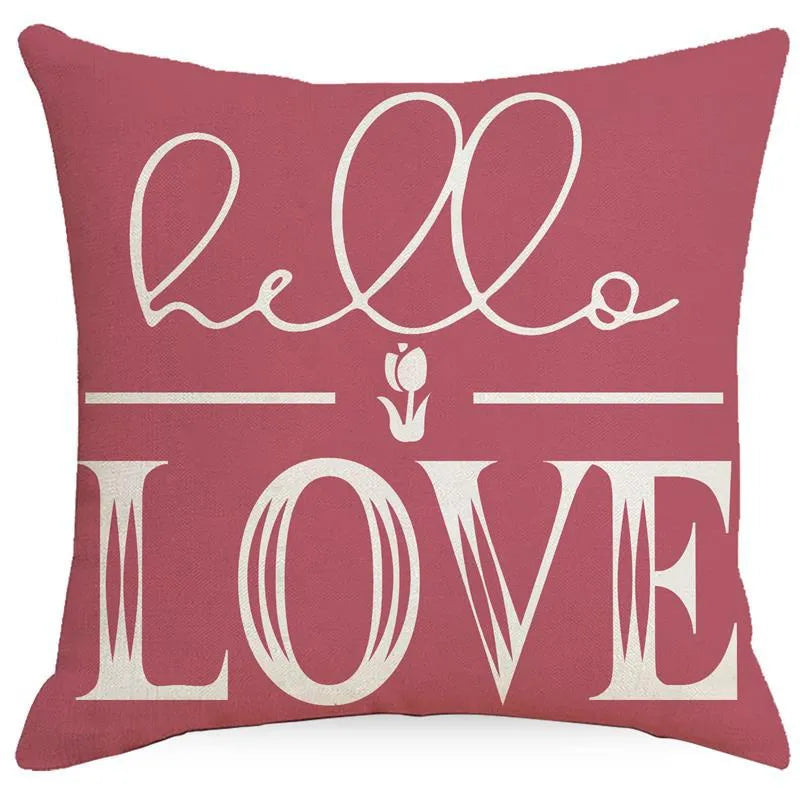simple style classic style commute color block linen pillow cases