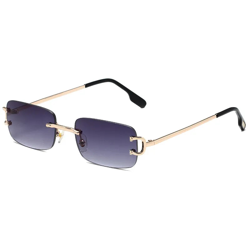 Simple Style Solid Color Pc Square Frameless Glasses