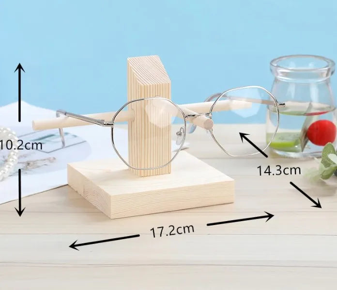 simple style geometric solid wood jewelry display