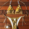 Women's Solid Color 2 Pieces Set Bikinis Swimwear
