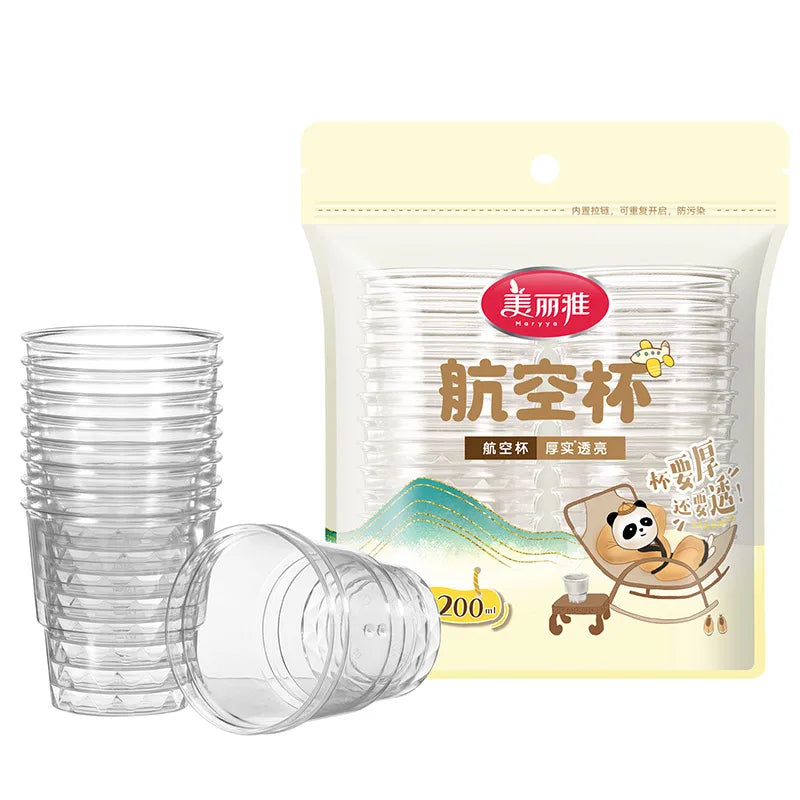 Meiliya Aviation Cup Disposable Plastic Cup Transparent Tasting Thickened No Odor Cup Department Store Wholesale