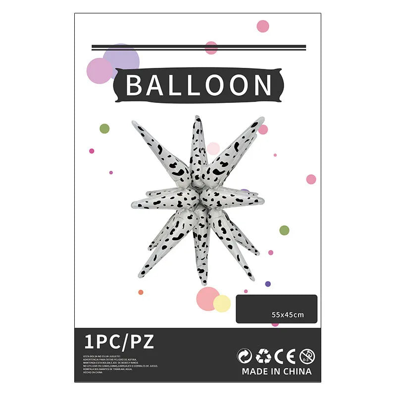 Birthday Simple Style Spot Lattice Football Aluminum Film Party Festival Balloons