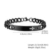 Simple Style Cross 304 Stainless Steel Inlay Zircon Men's Bracelets
