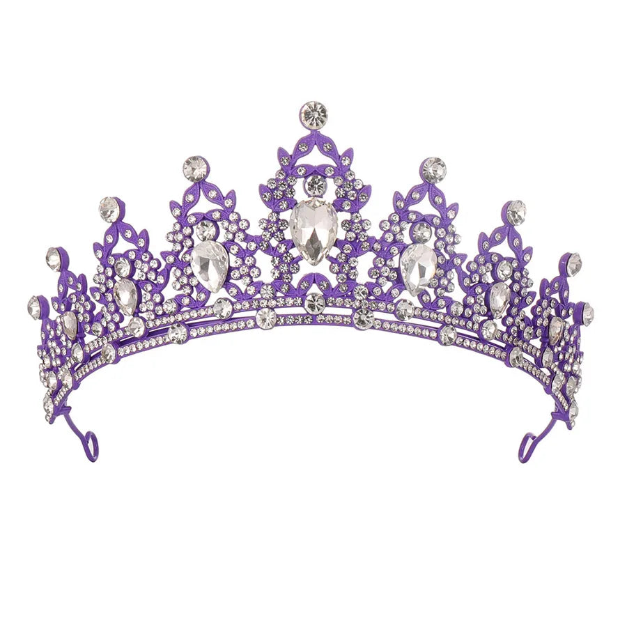 Fashion Women'S Crown Alloy Inlay Rhinestones Crown