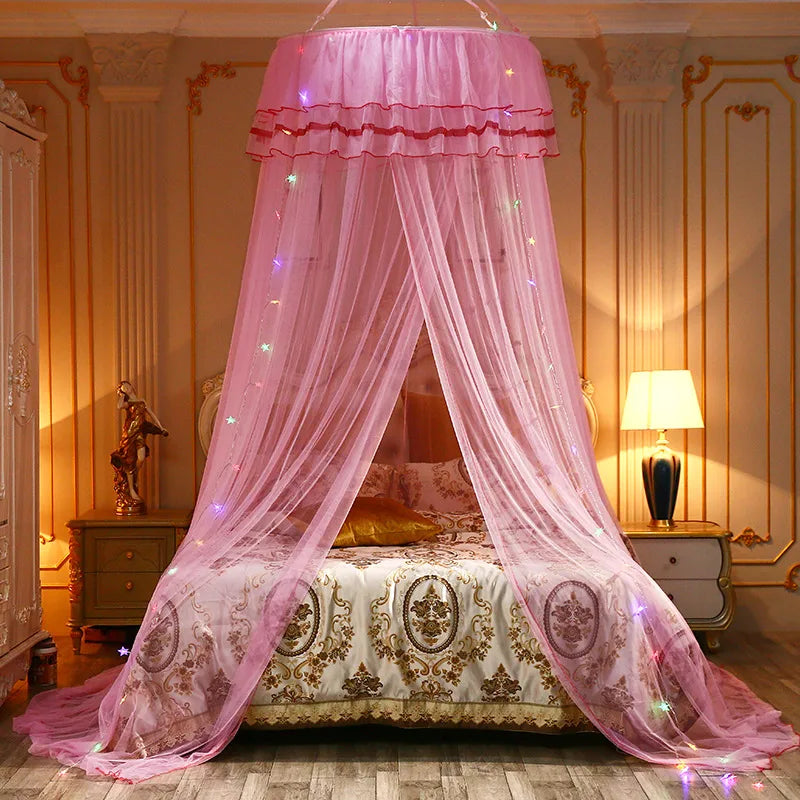 Dome Ceiling Mosquito Net Floor Princess Mosquito Net Round Top Suction Lady Single and Double Mosquito Net Wholesale Available