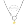 Wholesale Jewelry Vacation Classic Style Pentagram Heart Shape 302 Stainless Steel 18K Gold Plated snake chain Pendant Necklace