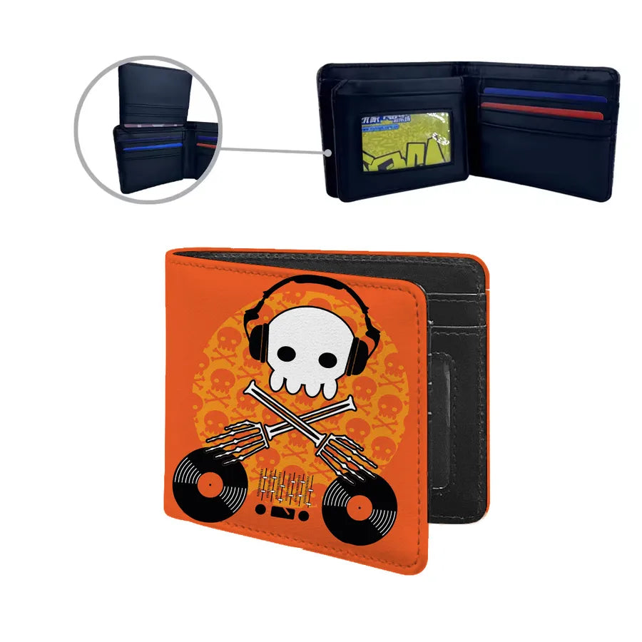 Men's Skull Pu Leather Flip Cover Wallets