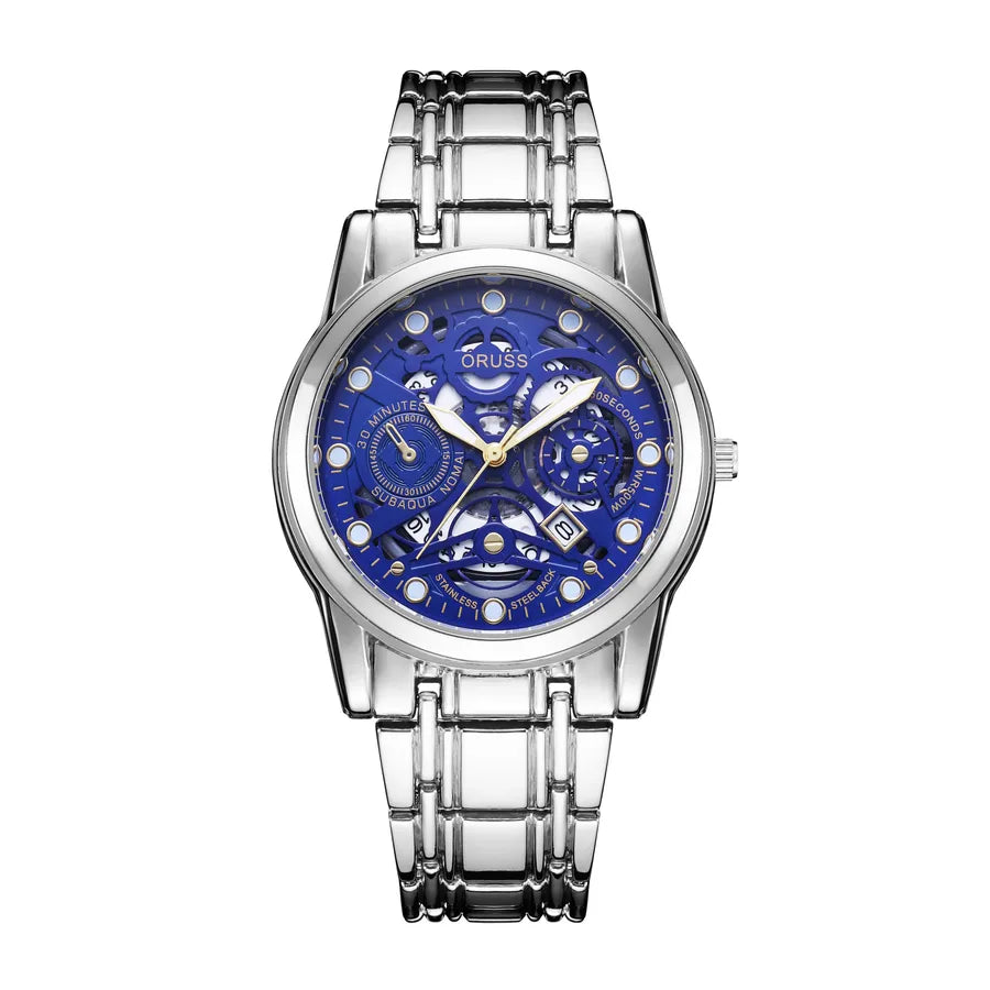 business geometric single folding buckle quartz men's watches