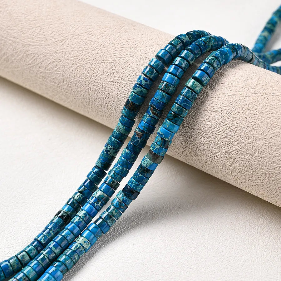 3 Strands / package Hole 1~1.9mm natural stone Imperial Jasper Irregular Colorful Waves Polished Beads