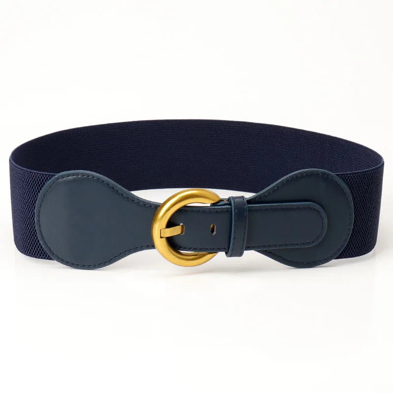 Elegant Solid Color Imitation Leather Women's Leather Belts