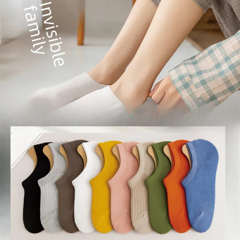 Zhuji socks ladies boat Socks summer shallow mouth invisible spring and autumn cotton non-slip with summer thin short socks women