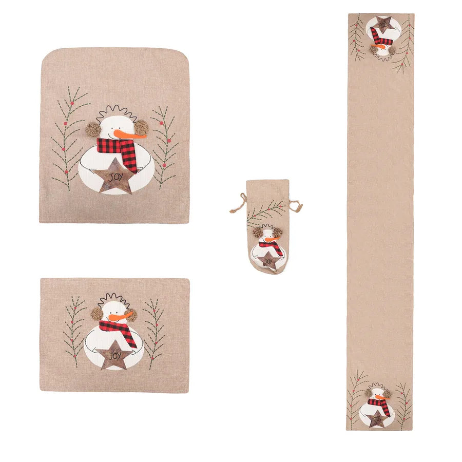 Christmas Snowman Party tablecloth Chair Cover