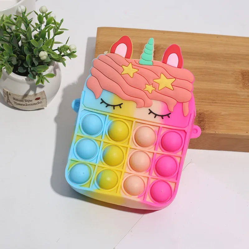 New Children's Cartoon Silicone  Rodent Pioneer Crossbody Bag Children's Casual Shoulder Bag