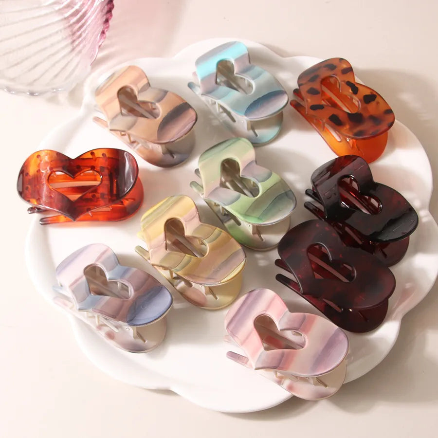 Simple Style Women's Heart Shape pc Plating Hair Clip