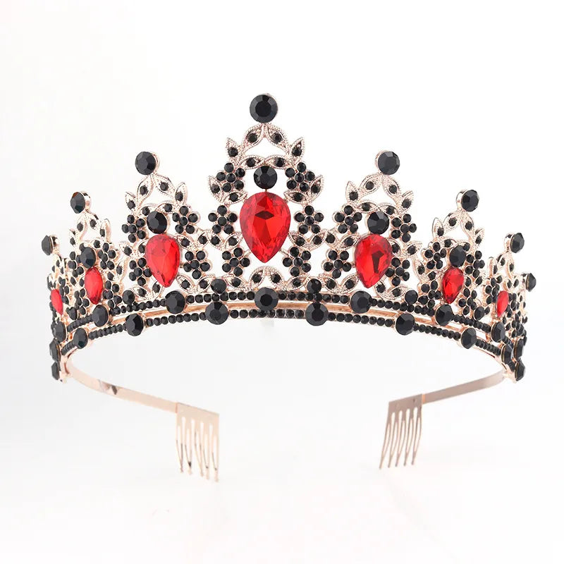 Fashion Women'S Crown Alloy Inlay Rhinestones Crown