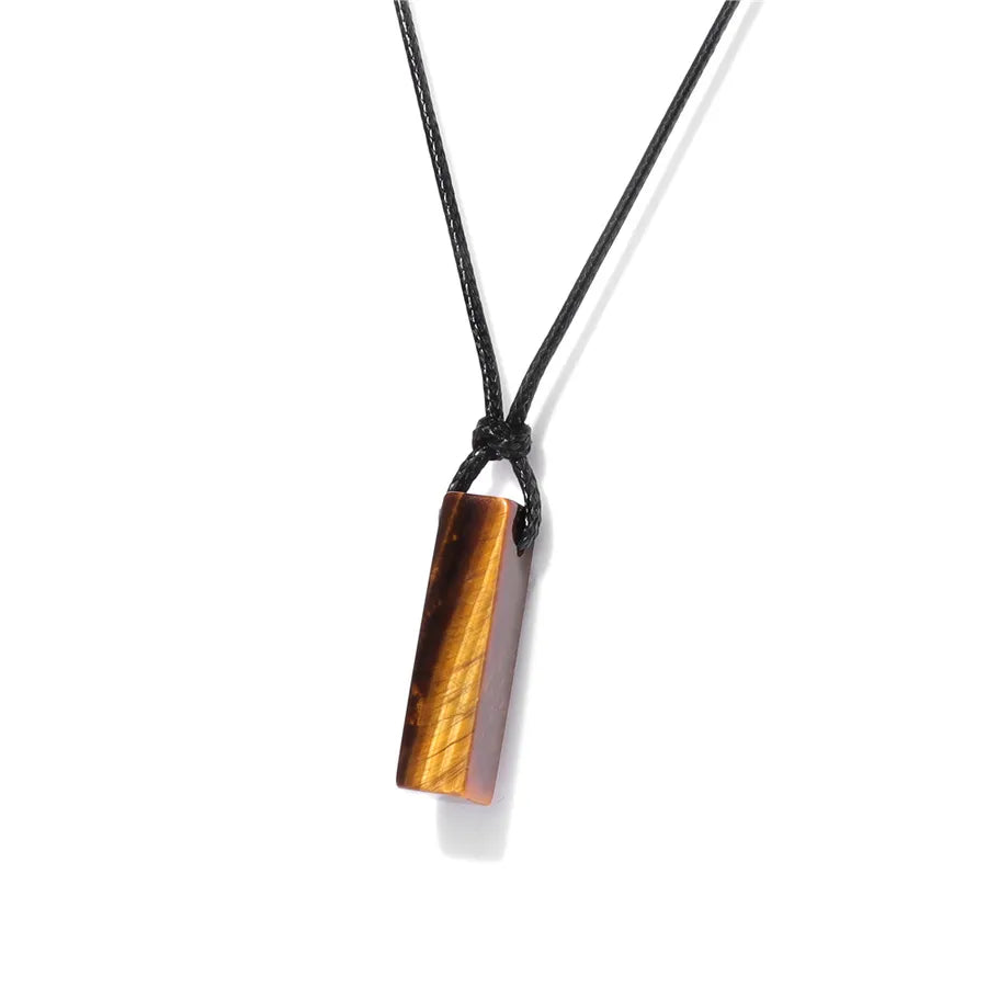 Retro Geometric natural stone Pendant Necklace In Bulk