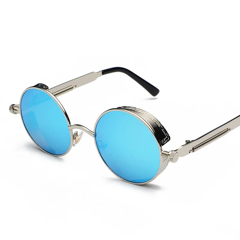 hip-hop punk streetwear round pc round frame full frame men's sunglasses