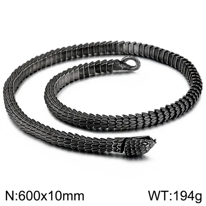 Retro Snake 304 Stainless Steel 18K Gold Plated Men'S Bracelets