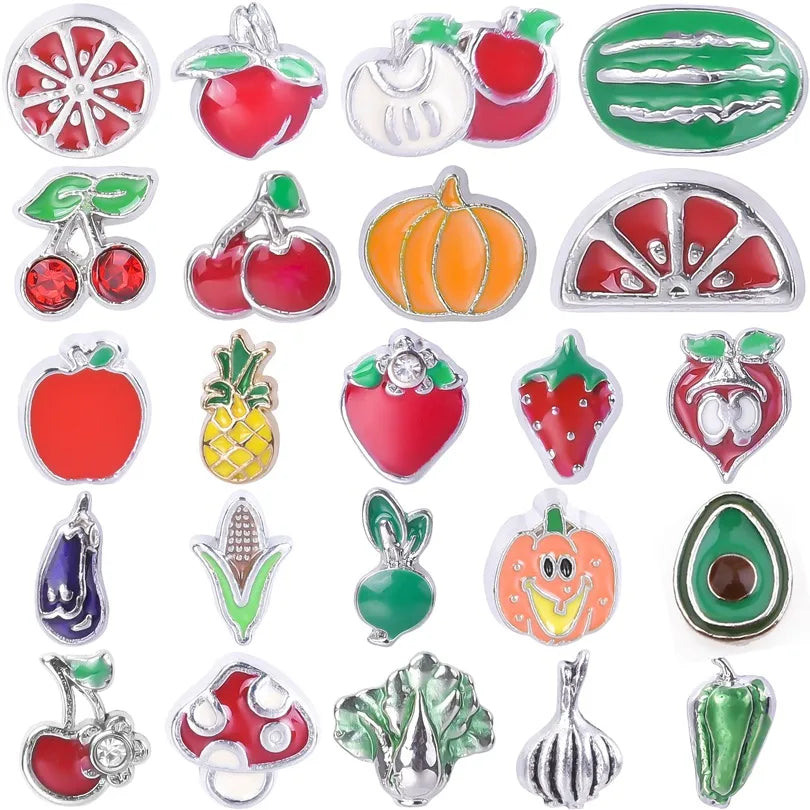 20 PCS/Package Alloy Color Block Pendant