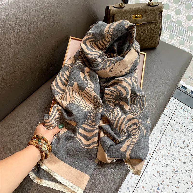 Unisex Simple Style Classic Style Zebra Polyester Scarf