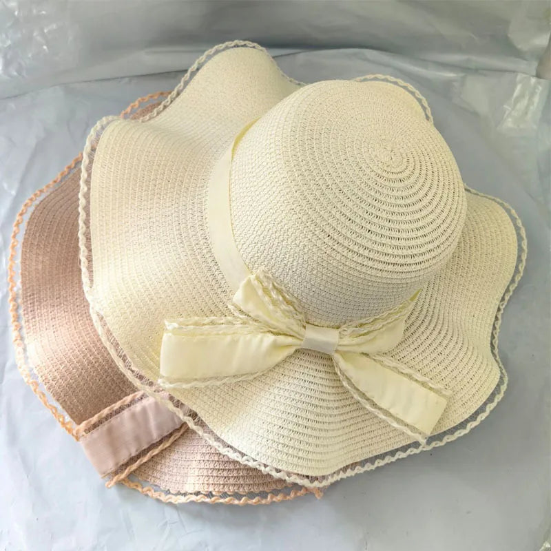 Women's Basic Simple Style Solid Color Big Eaves Straw Hat