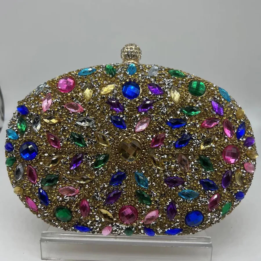 Sunflower Diamond-encrusted Dinner Bag Fashion Banquet Women's Clutch Bag Personality Dress Evening Bag