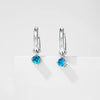 Sweet Classic Style Shiny Round Inlay 304 Stainless Steel Zircon Earrings