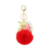 simple style color block alloy women's keychain