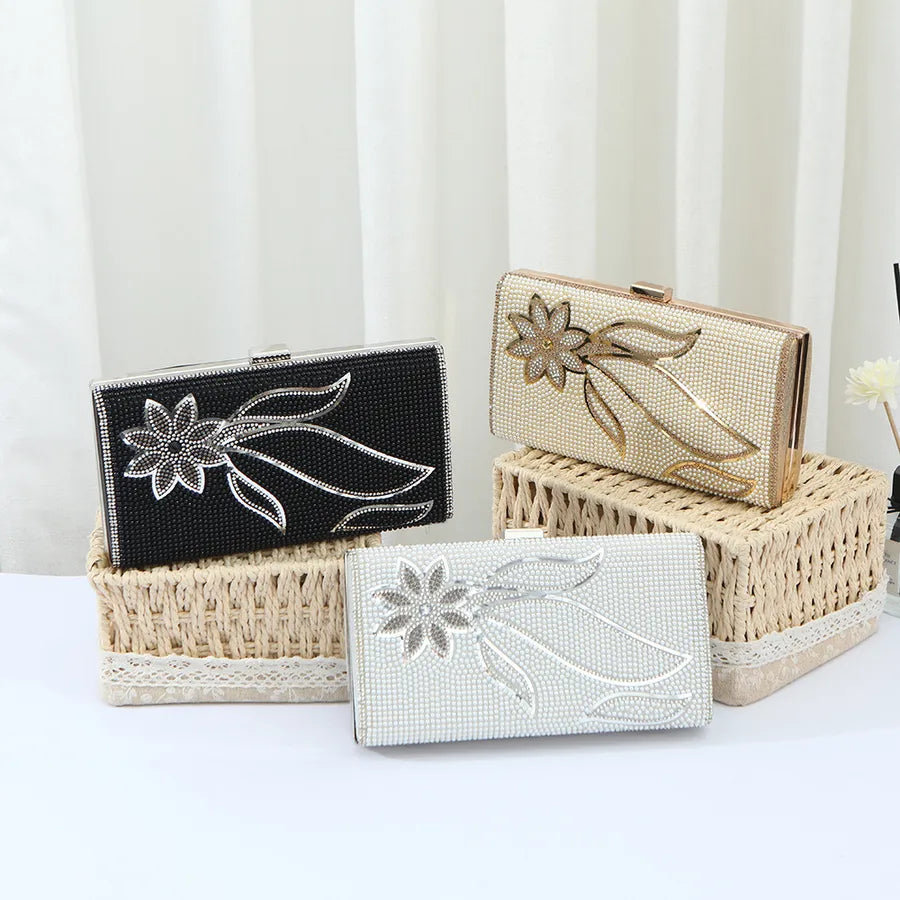 Creative diamond-encrusted small square bag diamond-encrusted dinner bag versatile trendy ladies handbag banquet party clutch bag wholesale