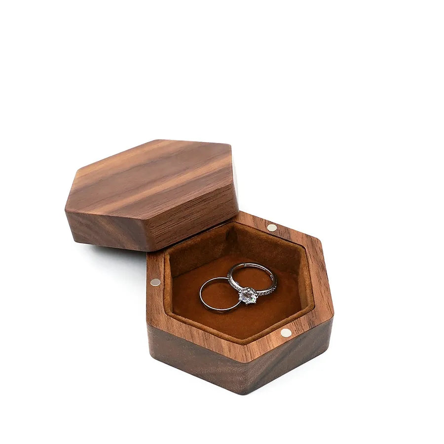 Wood Casual Elegant Luxurious Solid Color Jewelry Boxes
